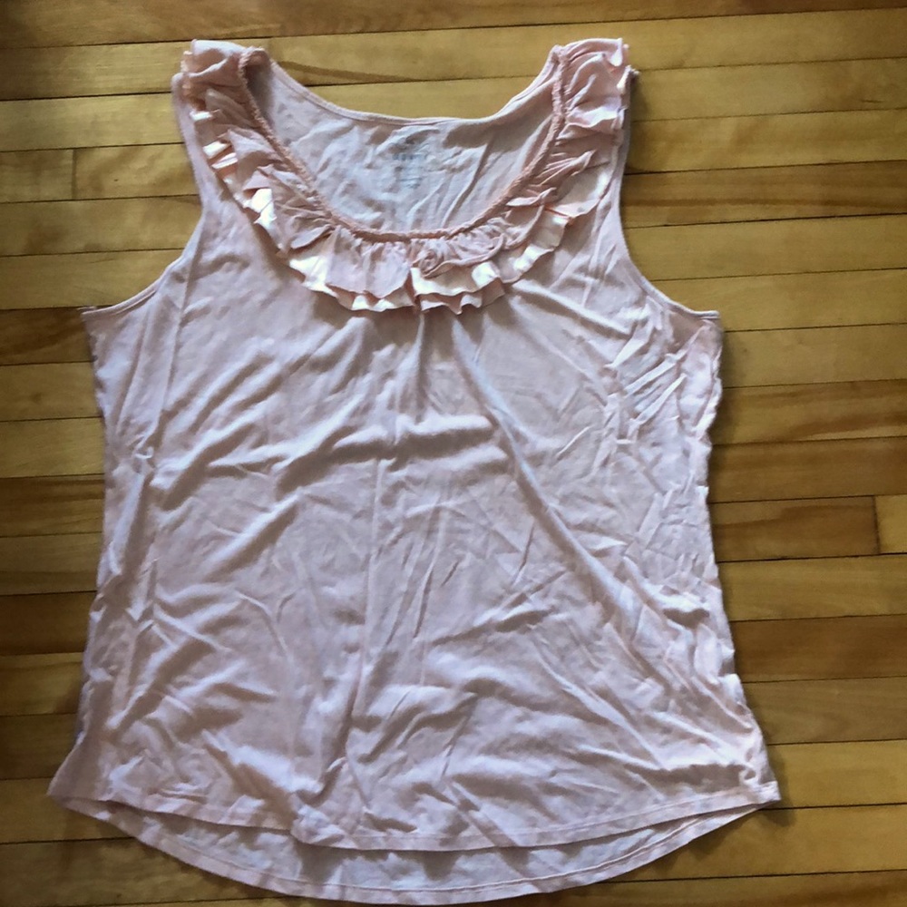 Old Navy ruffle collar tank top peach XXL